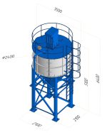 Sementin saxlanması üçün bunker (silos) SC-9, 10 ton