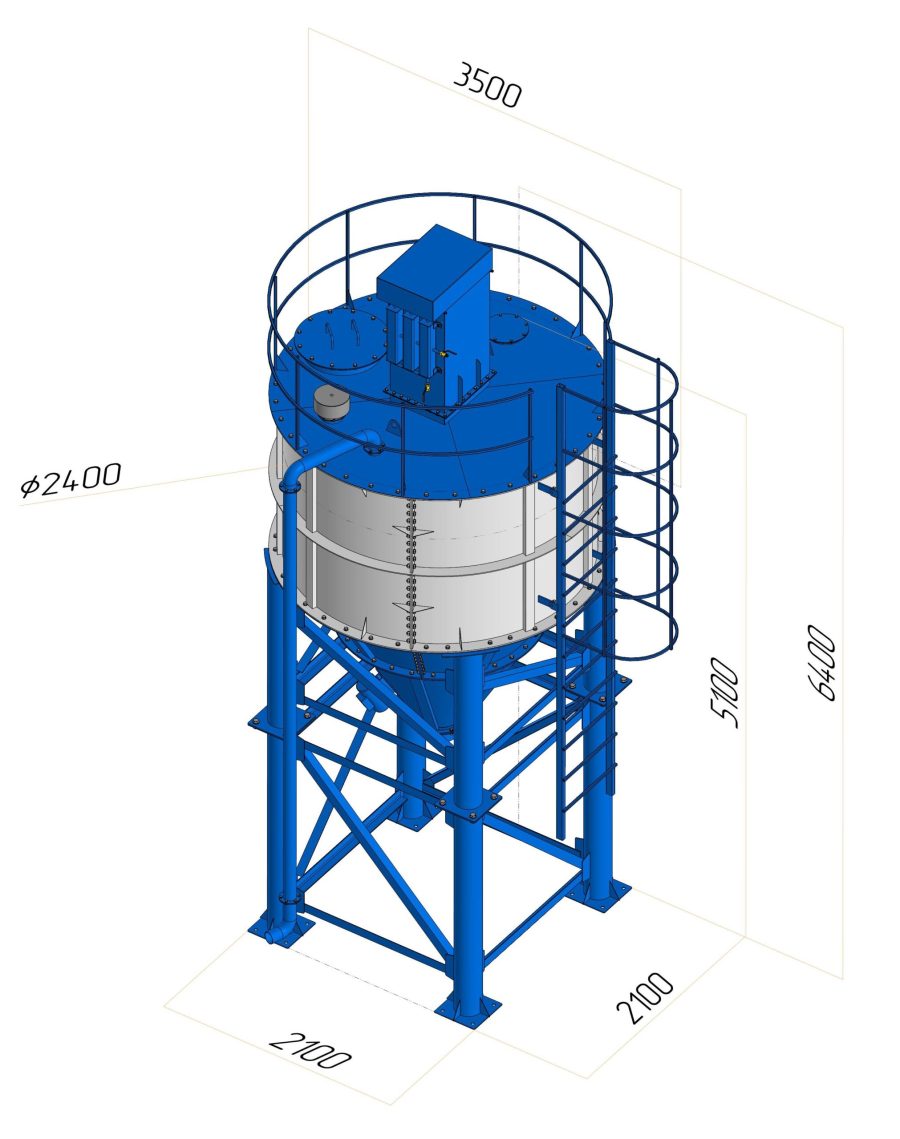 Sementin saxlanması üçün bunker (silos) SC-9, 10 ton
