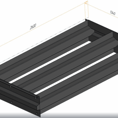 MEGABLOCK şekilli, dil ve oluklu. İki çıkıntılı. 2400*600*400 bölmeyle birlikte.